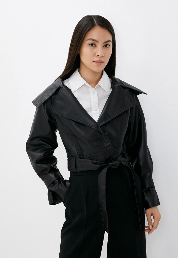 Куртка кожаная Miss Gabby черный MG2001 RTLACI083101