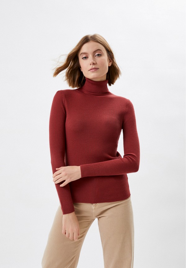 

Водолазка UNIQLO, Бордовый, из экстратонкой мериносовой шерсти