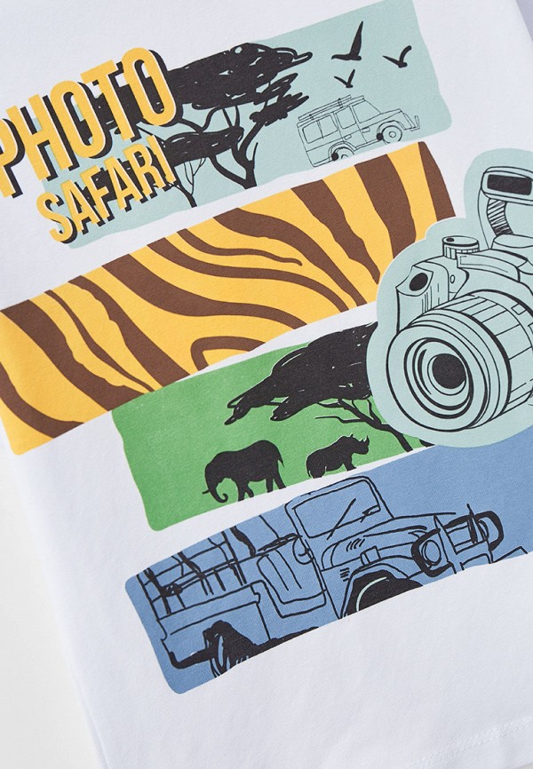 Футболка Button Blue белый, размер 128, фото 3