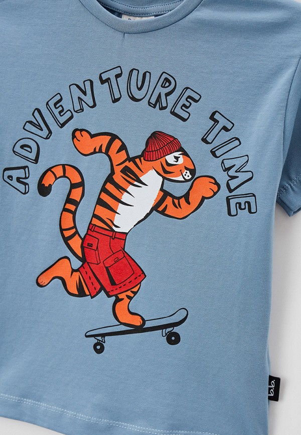 Футболка Button Blue голубой, размер 110, фото 3