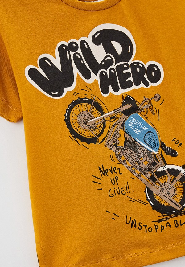 Футболка Button Blue коричневый, размер 110, фото 3