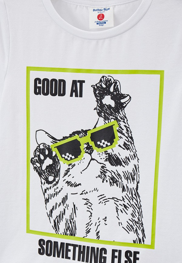 Футболка Button Blue белый, размер 122, фото 3