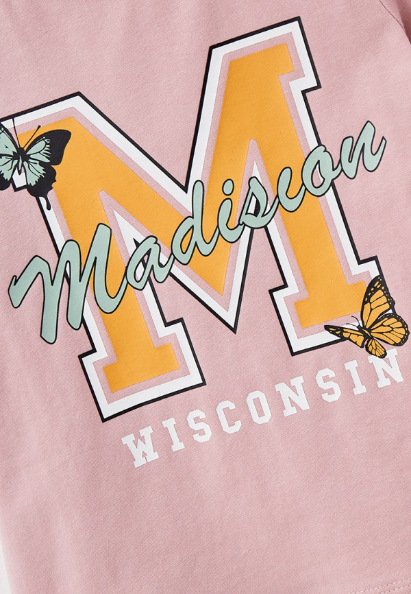 Футболка Button Blue розовый, размер 116, фото 3