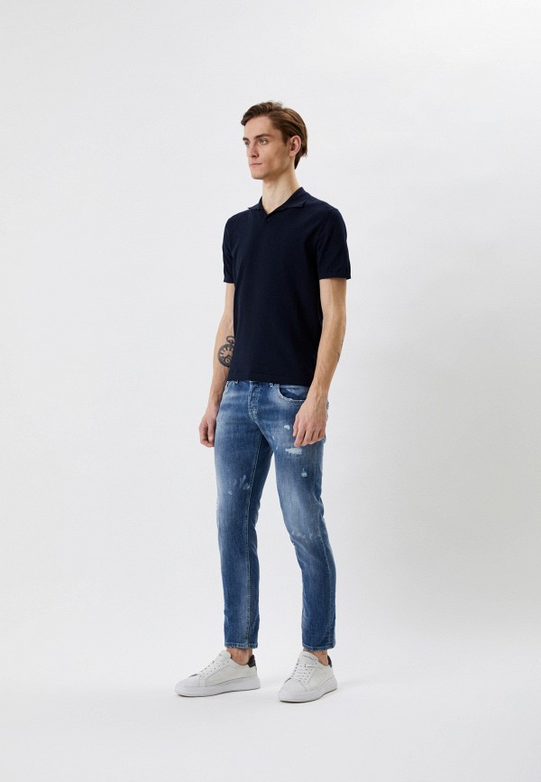 Поло Dondup синий, размер 50, фото 2