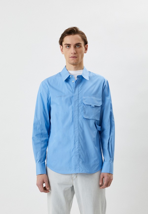 Рубашка Helmut Lang голубого цвета