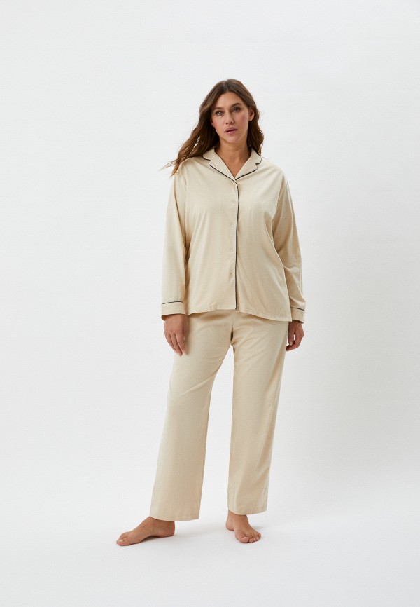

Пижама UNIQLO, Бежевый, AIRism c хлопком