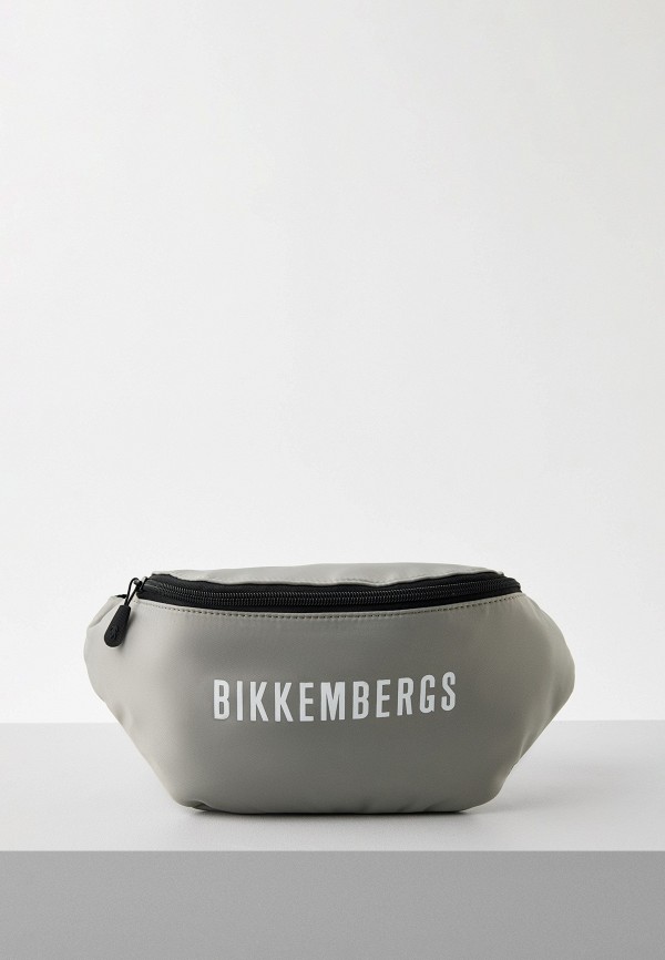 Сумка поясная Bikkembergs серого цвета