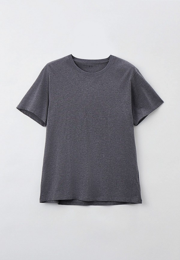 

Футболка UNIQLO, Серый, из хлопка SUPIMA