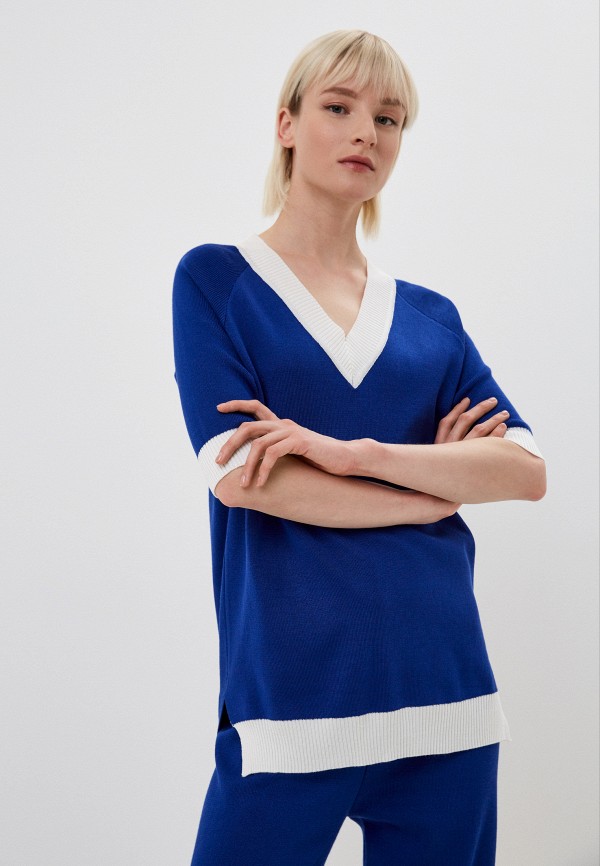 Костюм Chic de Femme синий, размер 44, фото 2