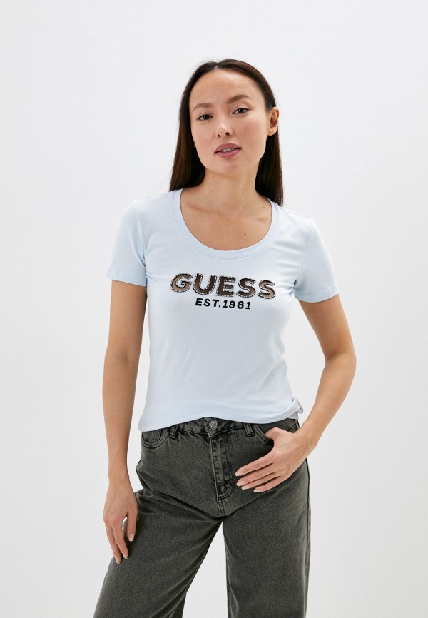 Футболка Guess Guess Jeans голубого цвета