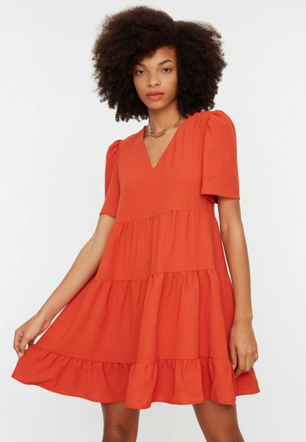 Платье Trendyol оранжевого цвета