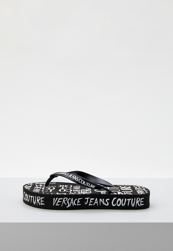 Сланцы Versace Jeans Couture черного цвета