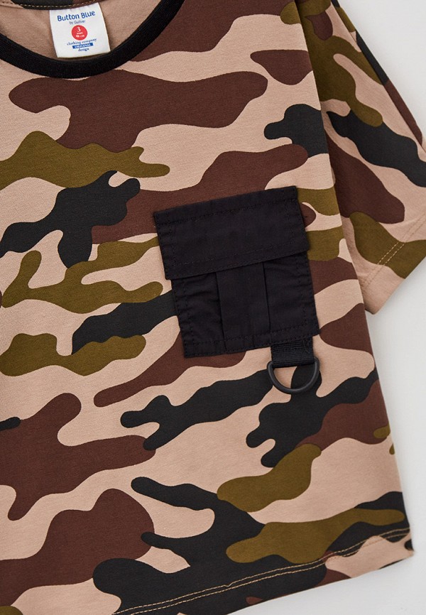 Футболка Button Blue бежевый, размер 98, фото 3