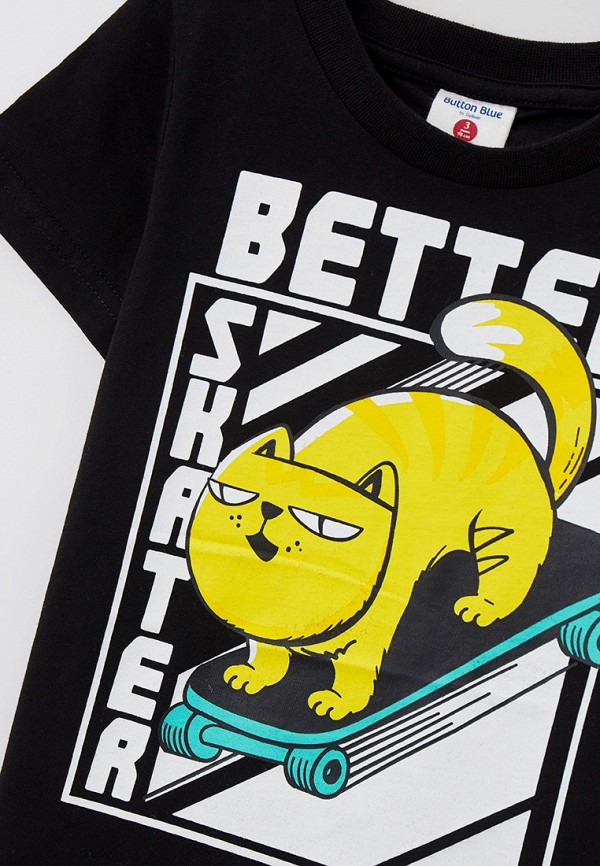 Футболка Button Blue черный, размер 122, фото 3