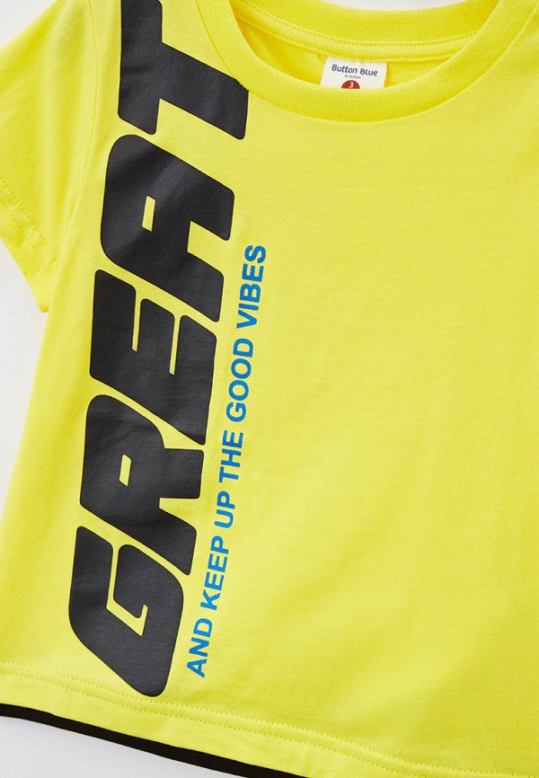 Футболка Button Blue желтый, размер 116, фото 3
