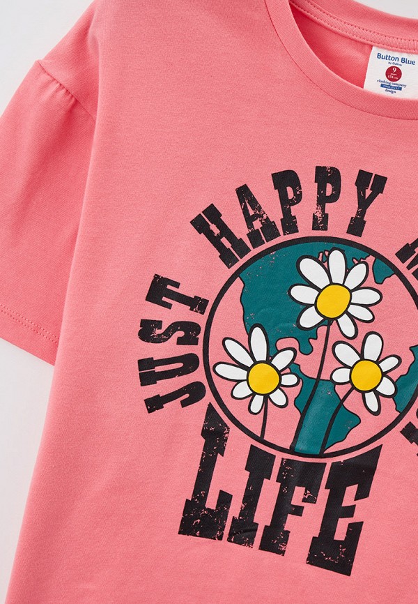 Футболка Button Blue розовый, размер 146, фото 3