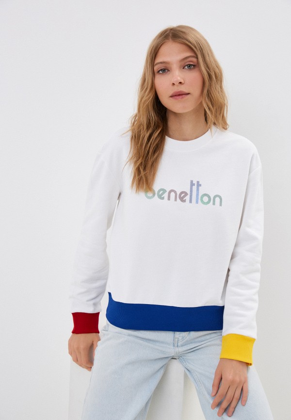 Свитшот United Colors of Benetton белого цвета