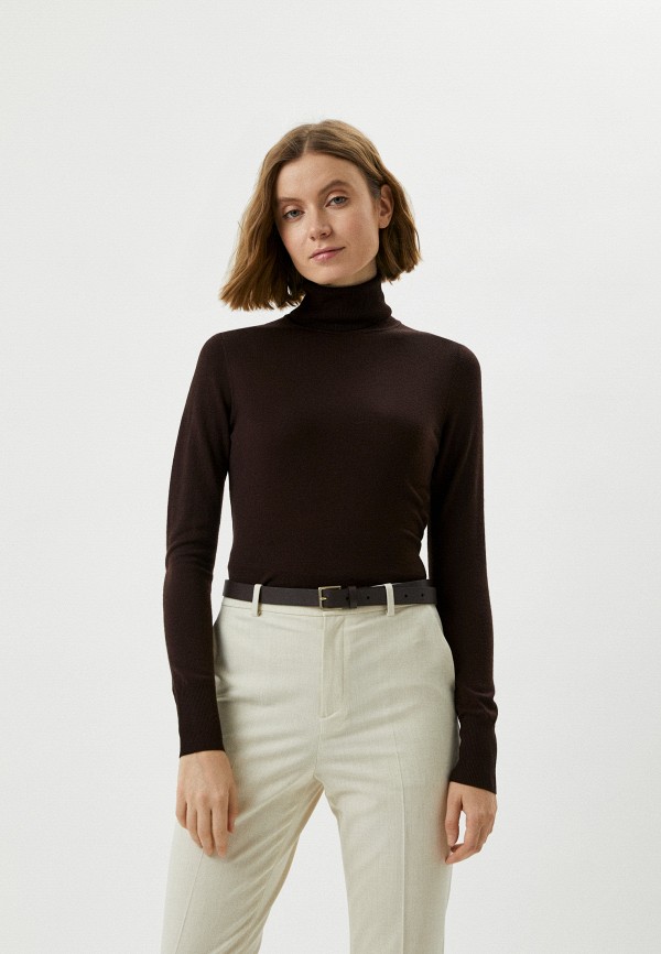 

Водолазка UNIQLO, Коричневый, из экстратонкой мериносовой шерсти