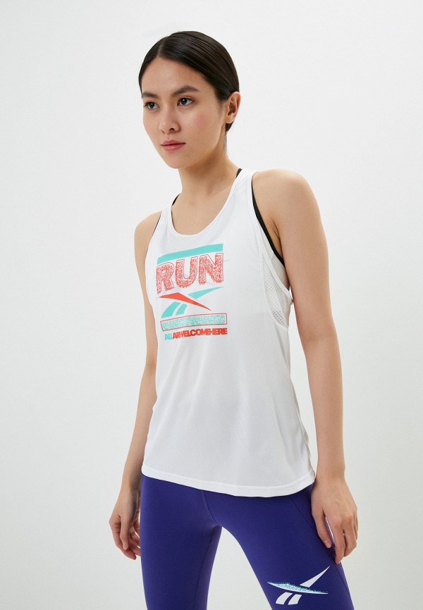 

Майка спортивная Reebok, Белый, Run Graphic Tank