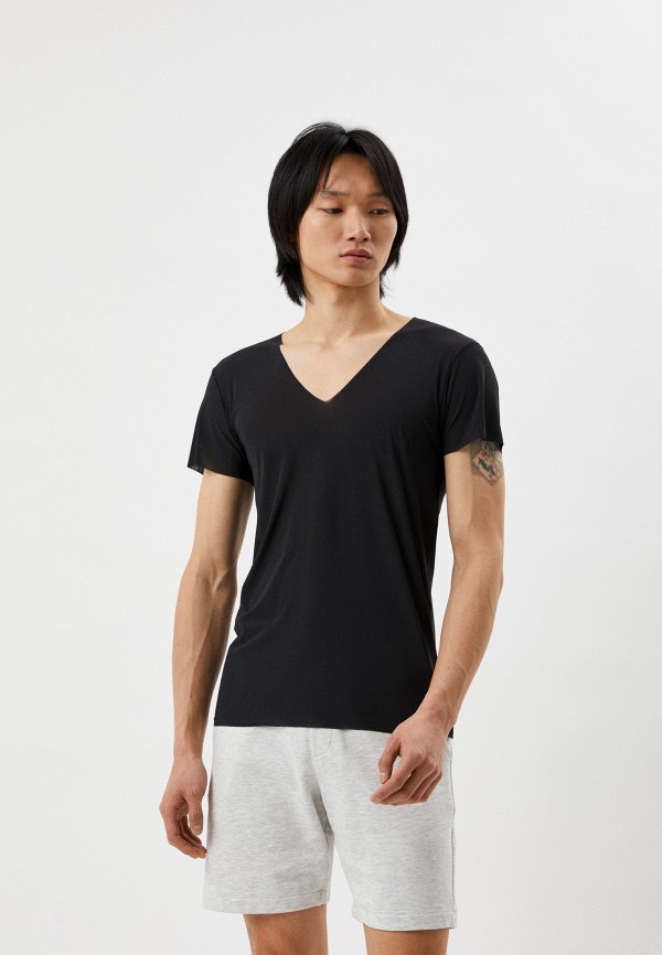 

Футболка UNIQLO, Черный, Микросетчатый материал AIRism