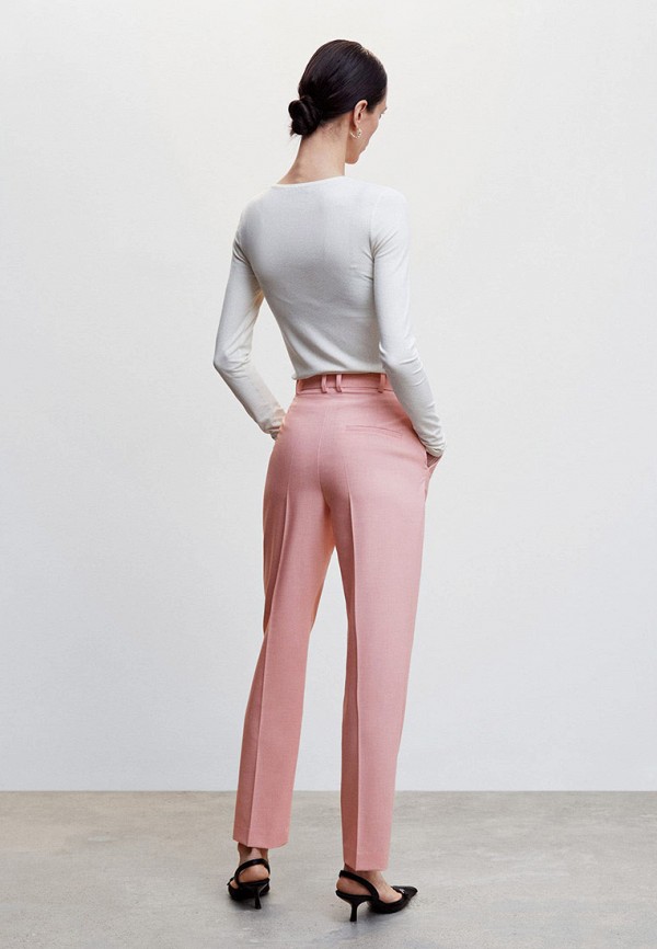 Брюки Mango розовый, размер 48, фото 3