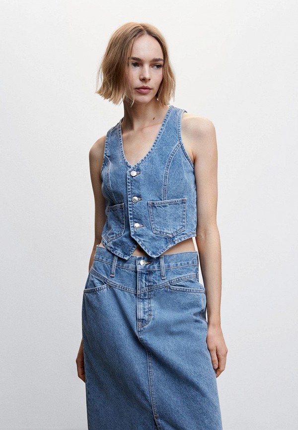 

Жилет джинсовый Mango, Синий, RAFAELLA
