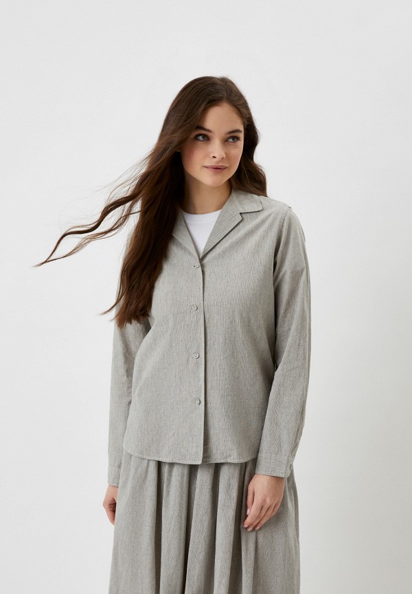 

Рубашка UNIQLO, Серый, UNIQLO / INES DE LA FRESSANGE