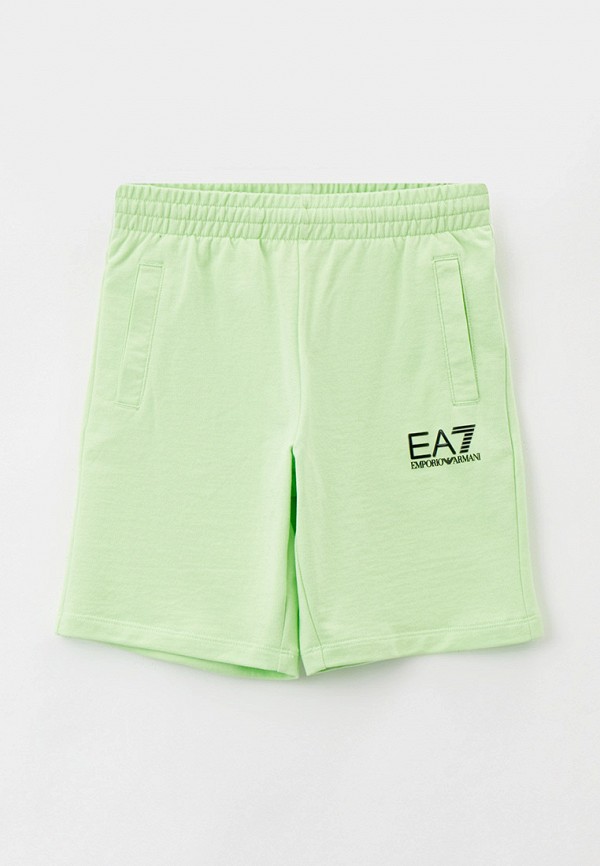 Шорты спортивные EA7 зеленого цвета