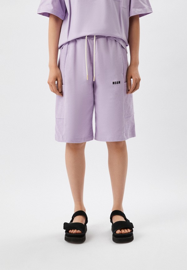 

Шорты спортивные MSGM, Фиолетовый, FANTASTIC GREEN