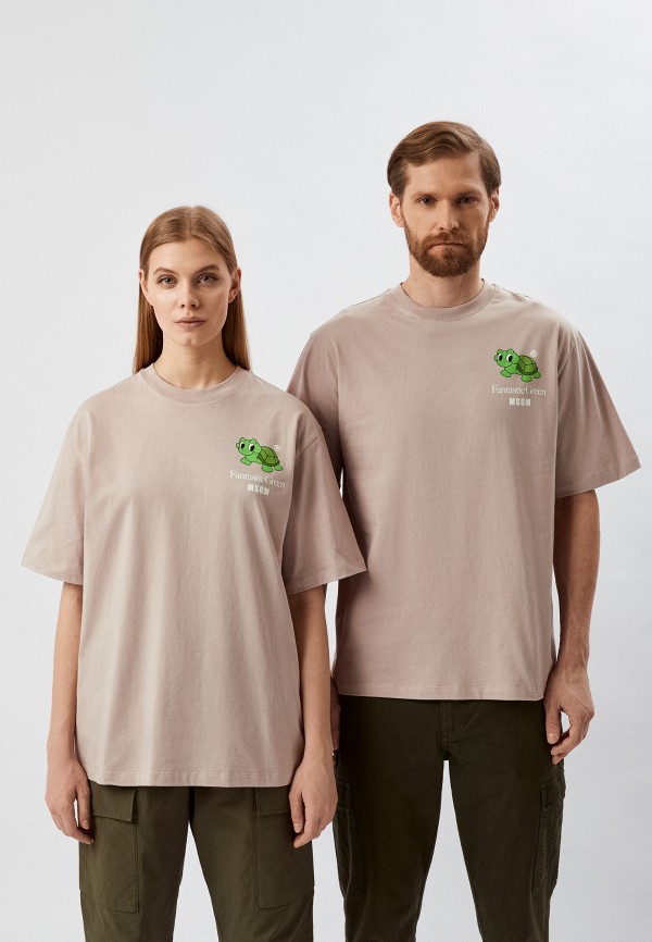 

Футболка MSGM, Розовый, FANTASTIC GREEN