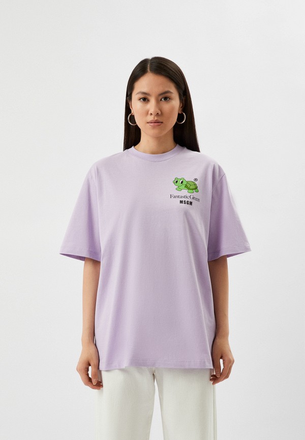 

Футболка MSGM, Фиолетовый, FANTASTIC GREEN