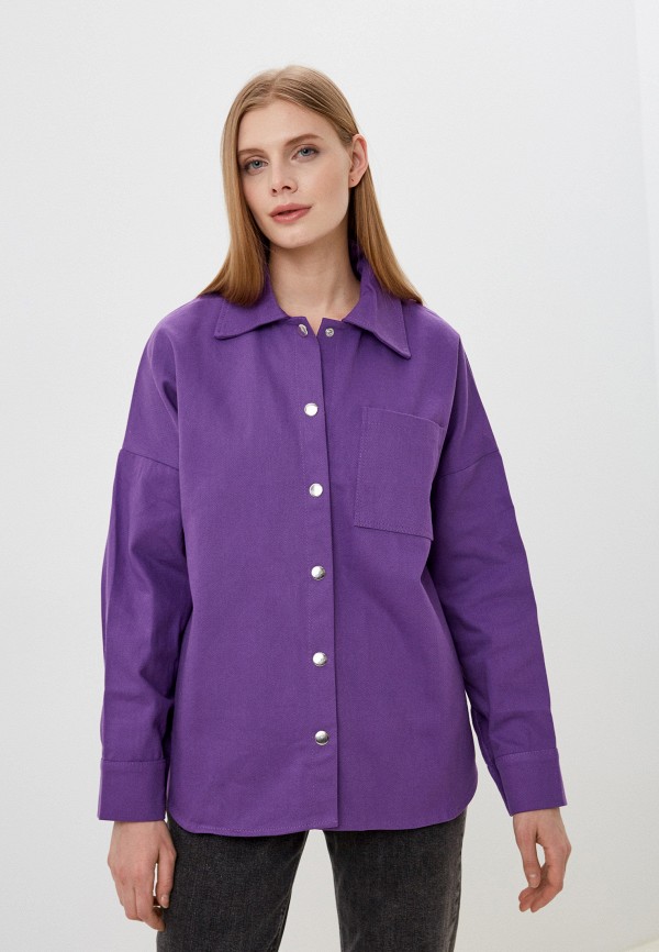 Рубашка джинсовая Imocean фиолетового цвета