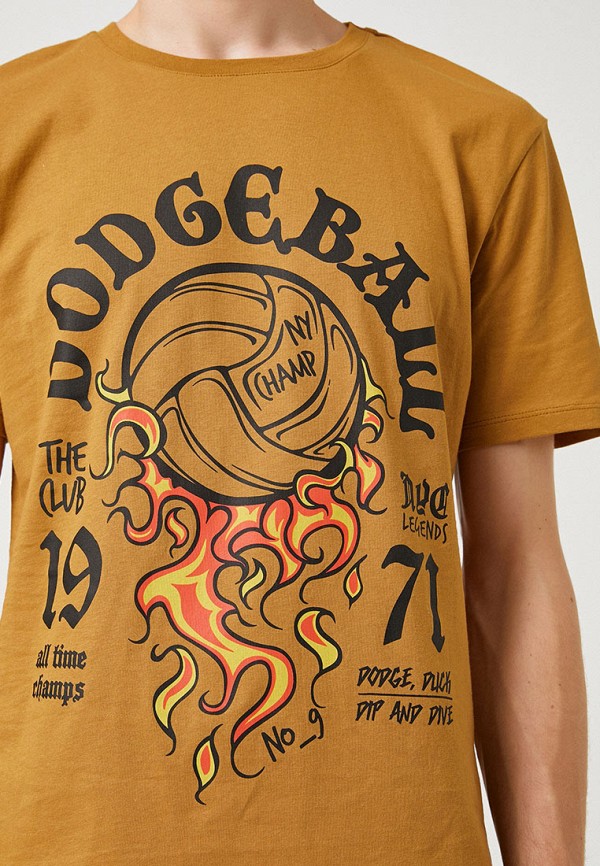 Футболка Koton коричневый, размер 56, фото 4