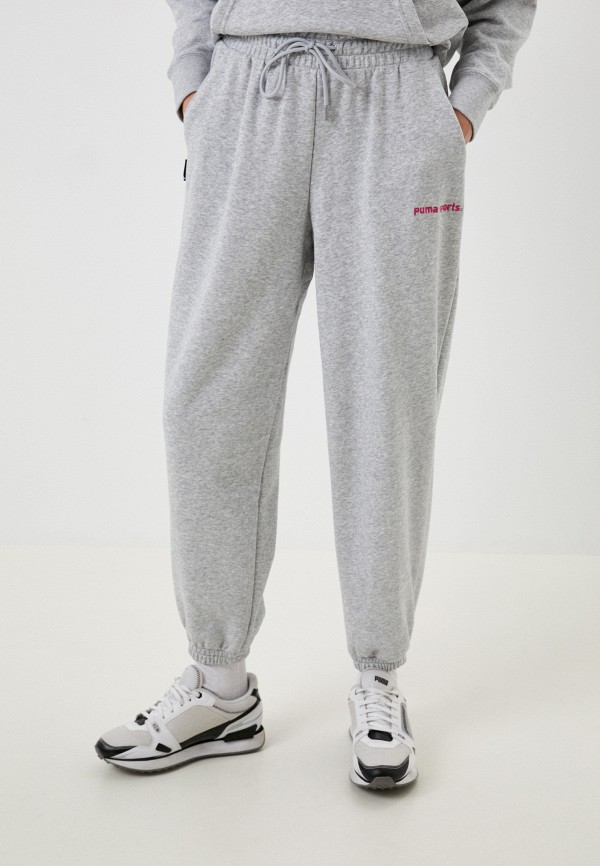

Брюки спортивные PUMA, Серый, PUMA TEAM Sweatpants TR Light Gray Heath