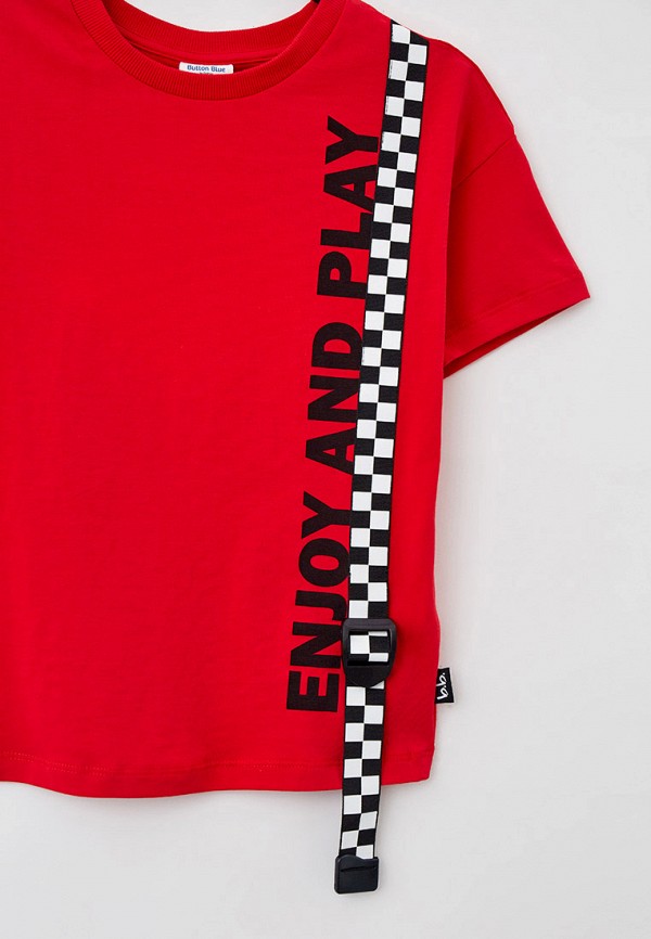 Футболка Button Blue красный, размер 104, фото 3