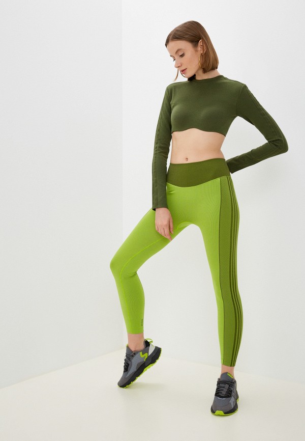 Леггинсы adidas Originals зеленый, размер 38, фото 2