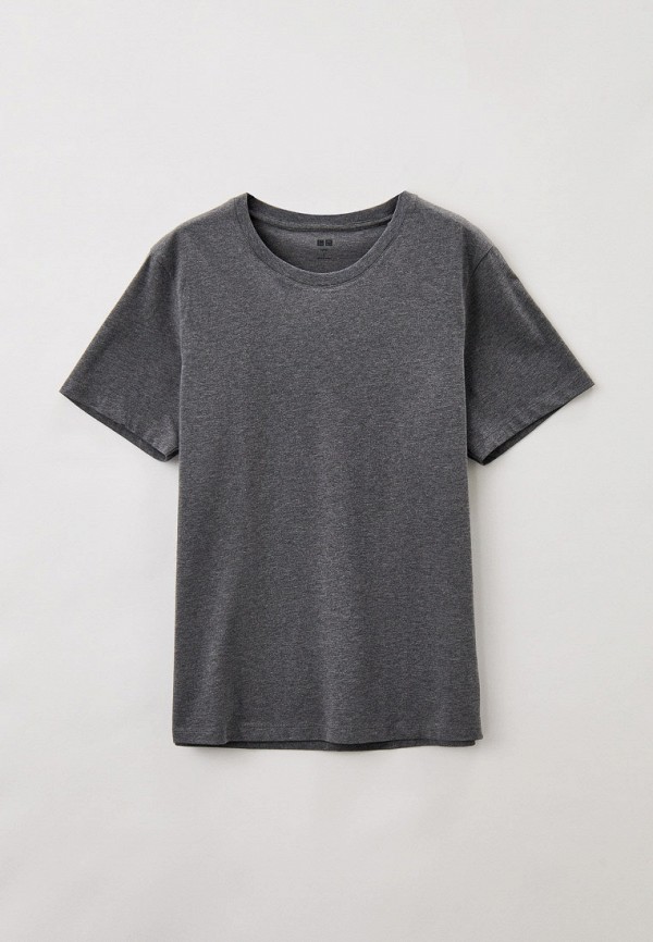 

Футболка UNIQLO, Серый, из хлопка SUPIMA