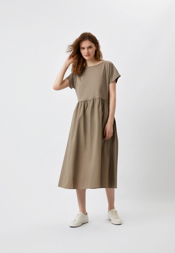 

Платье UNIQLO, Хаки, комбинированное