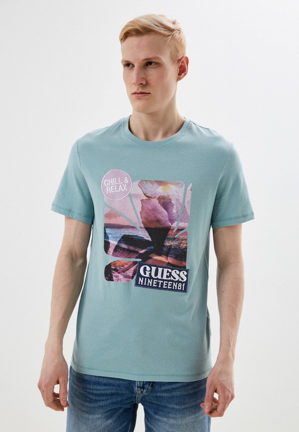 

Футболка Guess, Бирюзовый