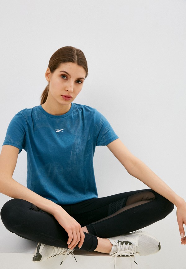 

Футболка спортивная Reebok, Синий, BURNOUT TEE