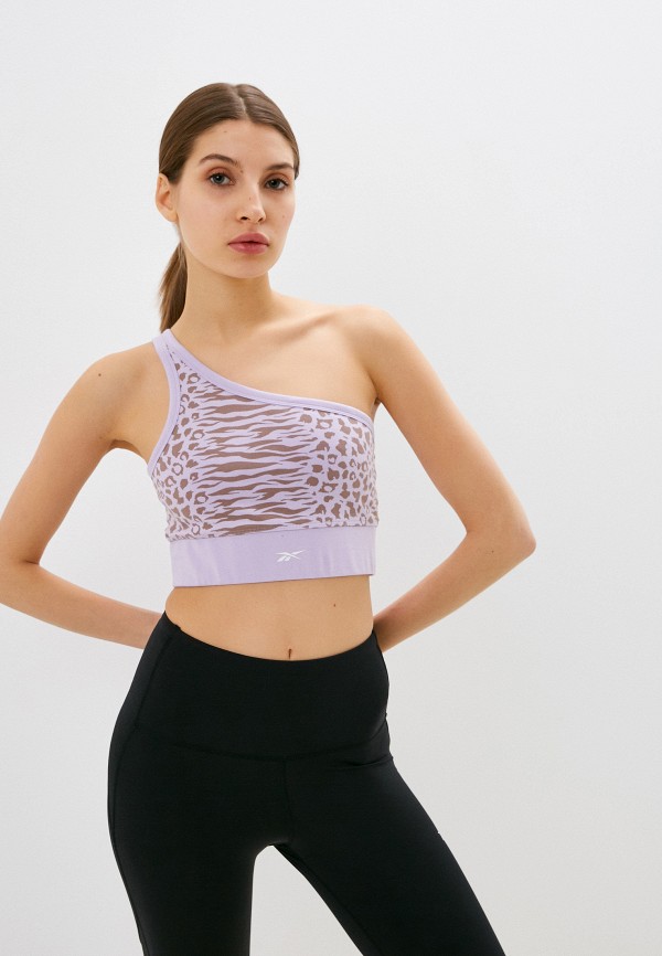 

Топ спортивный Reebok, Фиолетовый, MOD SAFARI COTTON BRALETT