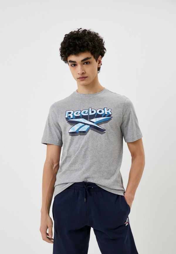 

Футболка Reebok, Серый, GS 3D STACKED VECTOR SS