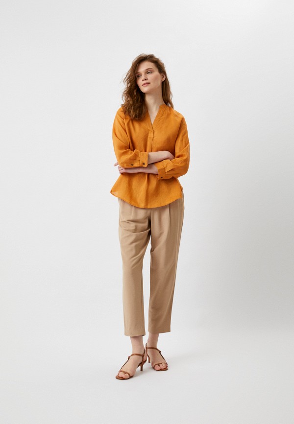 Блуза UNIQLO оранжевый, размер 42, фото 2
