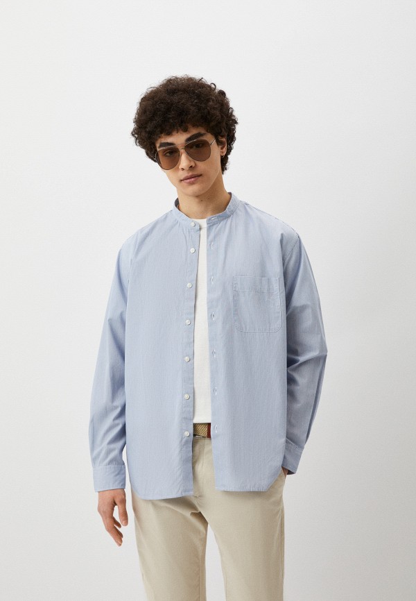 

Рубашка UNIQLO, Голубой, из экстратонкого хлопка