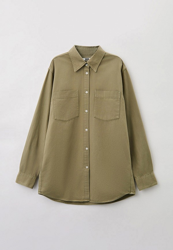 

Рубашка джинсовая UNIQLO, Зеленый, Uniqlo U