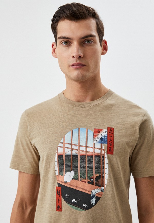 Футболка UNIQLO бежевый, размер 42, фото 4