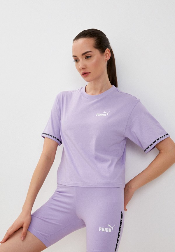 

Футболка PUMA, Фиолетовый, PUMA POWER Tape Tee Vivid Violet