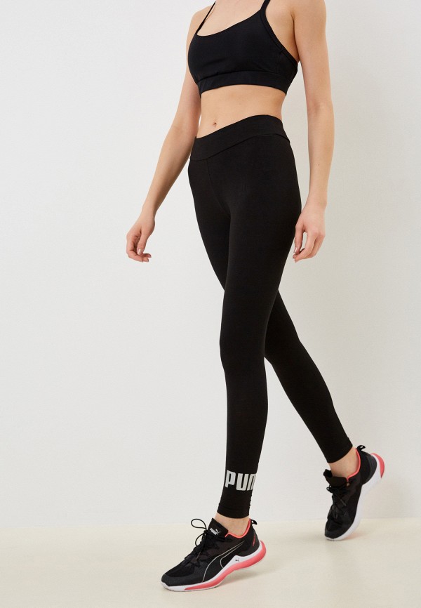 Леггинсы PUMA ESS+ Metallic Leggings Puma Black-Silver