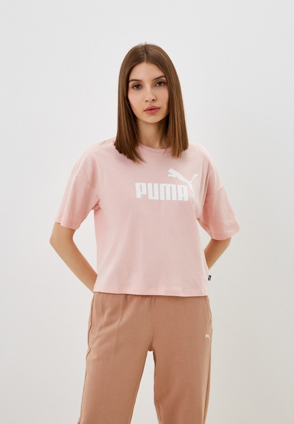 

Футболка PUMA, Розовый, ESS Cropped Logo Tee Rose Dust