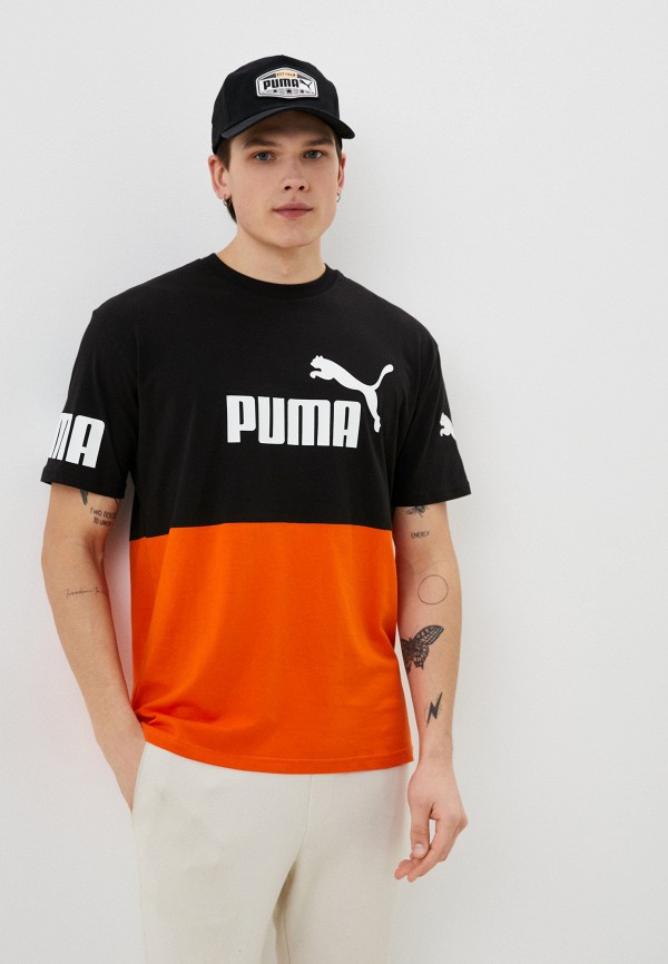 

Футболка PUMA, Оранжевый, PUMA POWER Colorblock Tee Cayenne Pepper